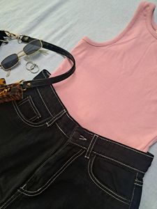 Contrast Stiched Cargo Pants