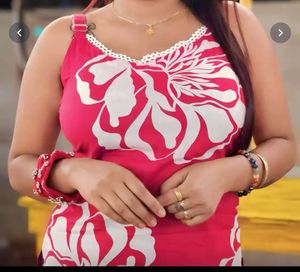 Red Floral Print Summer kurti