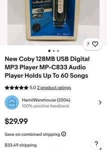 Coby imported MP3 player