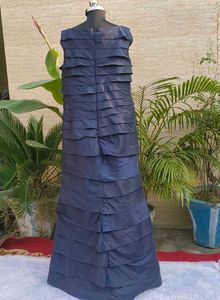 Elegant Tiered Grey Dress