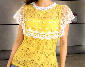 Elegant Yellow Lace Top💫