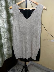 Shimmery Silver Tank Top