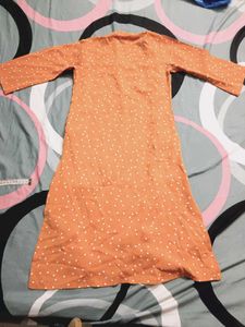 Orange Polka Dot Maxi Dress
