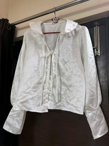 PINTEREST WHITE SATIN SHIRT