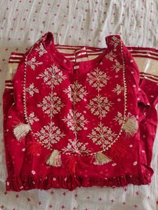 Maroon Kurta Sharara dupatta