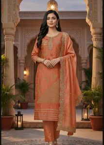 Beautiful Unstitched Cotton Dress Material