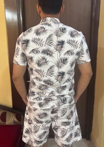 Coord - Men's Tropical Print Shirt &amp; Shorts Se