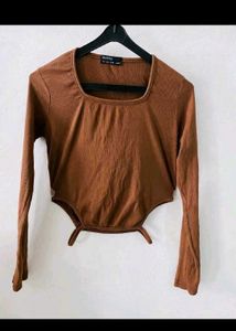 Chic Long Sleeve Cutout Top