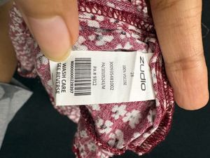 Red Floral Wrap Skort