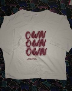 Graphic Print White Tee