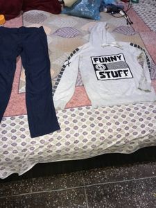 Grey "Funny Stuff" Hoodie and Pants Set