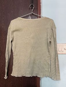 Striped Long Sleeve Top - Casual Chic