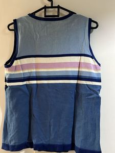 Striped Sleeveless Square Neck Top