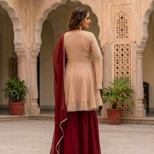 pick any 1 Elegant Embroidered Kurta with Sharara