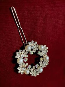 Elegant Pearl &amp; Crystal Hair Clip