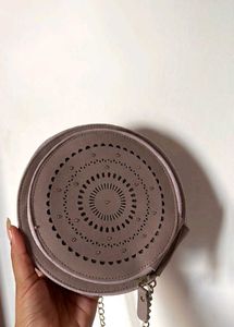 Lavender Round Sling Bag – Stylish &amp; Spacious