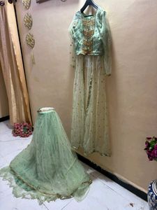 Elegant Mint Green Lehenga Choli