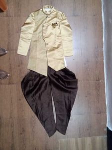 Golden Sherwani for Boys