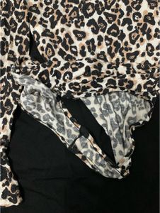Leopard Print Long Sleeve Bodysuit