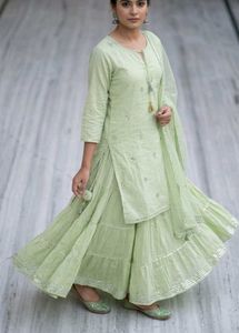 Chic Mint Green Kurta Set