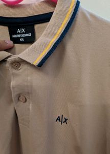Armani Exchange Beige Polo Shirt
