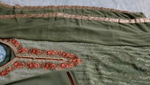 Beautifully Embellished Teal Kurta Set