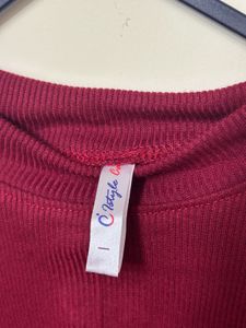 Maroon Casual Top