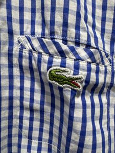 Lacoste Live Blue White Gingham Check Shirt