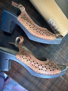 Stylish Cut-Out Platform Slingback Heels