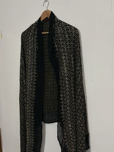 Embellished Black Dupatta