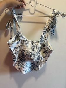 Floral Tie-Strap Crop Top
