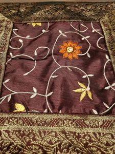 SALE DIWALI 16"x16" SILK EMBR CUSHION COVER @199