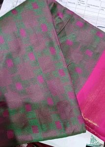 Vibrant Pink and Green Saree