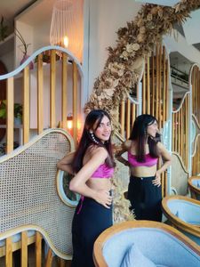 Magenta Velvet Bralette Top Cris Cros Back