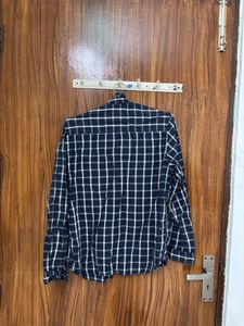 Men's Navy Checked Casual Shirt