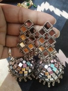 Mirror Jhumkas