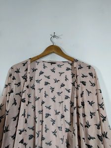 Pink Bird Print Shrug (Women's)
