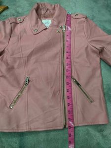 sinsay Pink Faux Leather Biker Jacket