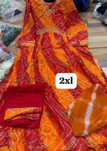Ethnic Orange Printed Kurta