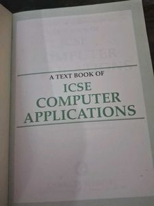 ICSE Computer Applications Class 10 Book