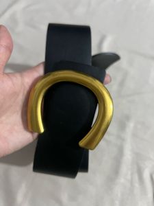 Classic Black Belt with Gold Buckle size 28
