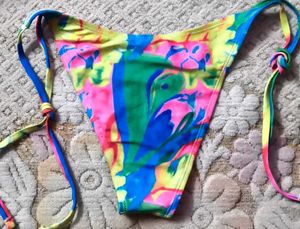 Colorful Tie-Side Bikini Bottoms
