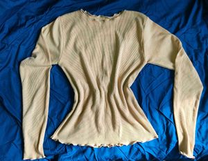 Light Yellow Long Sleeve Top