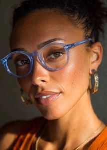 Stylish Blue Round Frame Eyeglassesmen and women
