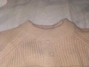 Brown &amp; Beige Ruffle Yoke Sweater 🧸