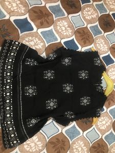 Black Printed Kurta