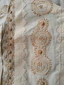 Brown chikankari kurta