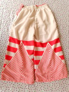White &amp; Red Striped Pants for baby girl