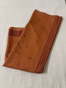 Brown Cotton Saree