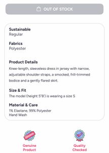 H&amp;M Smock-Topped Dress